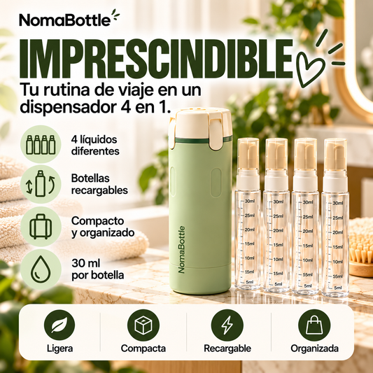 NomaBottle | Dispensador de Viaje 4 en 1